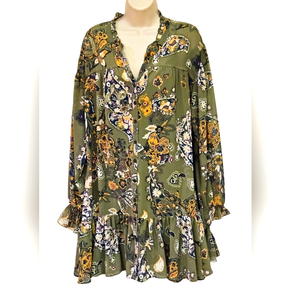Floral Green Dress